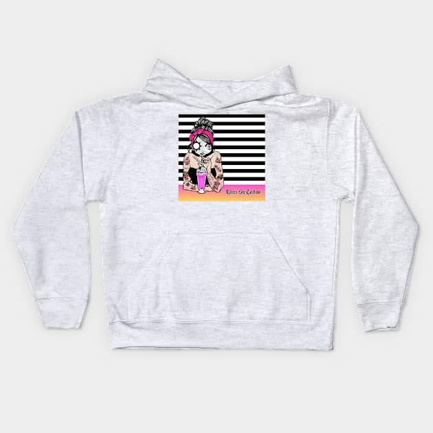 Delta Rose milk bar 2 Kids Hoodie by Fradeknot